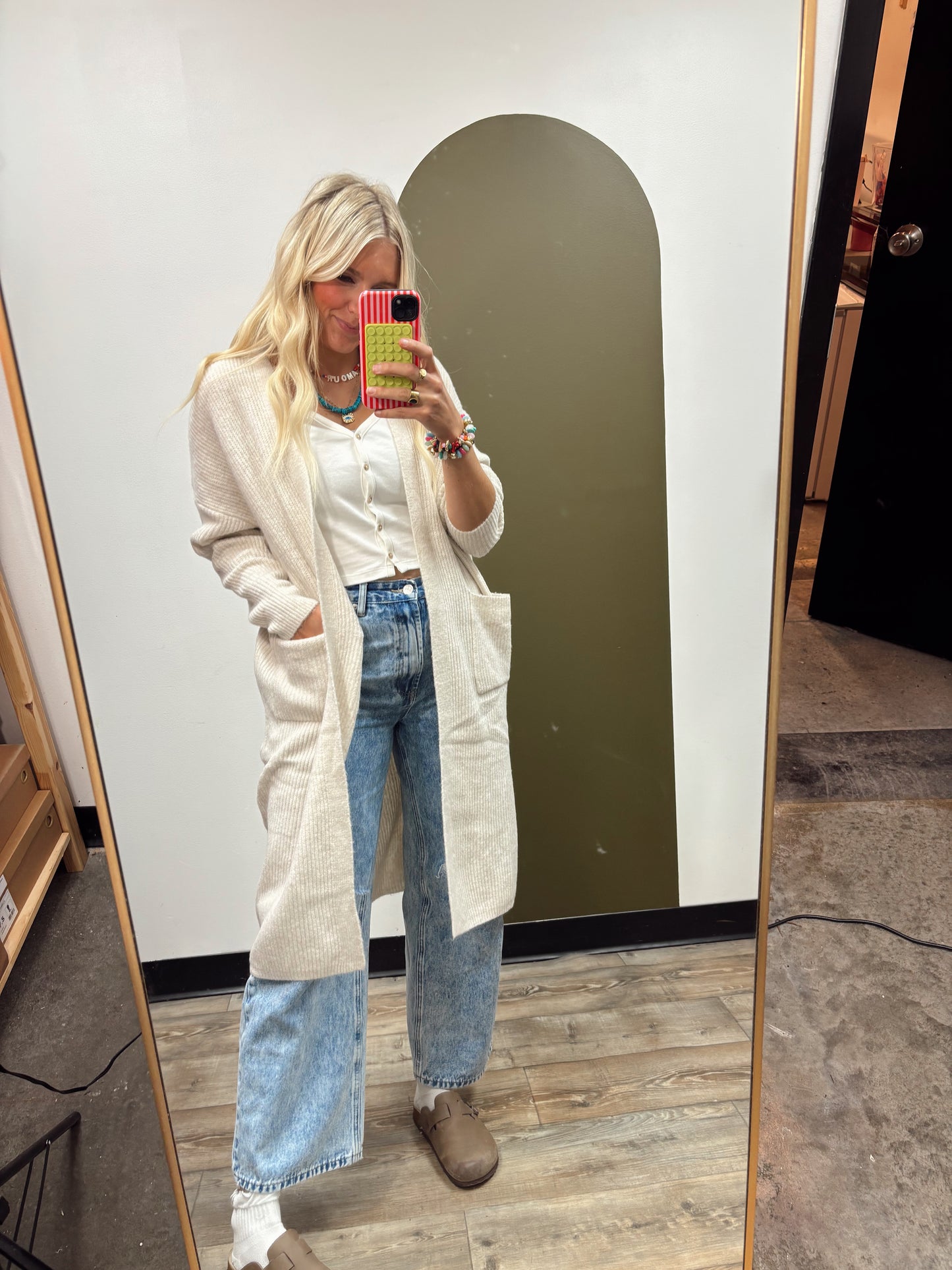 Bianca Long Cardigan (Ivory)