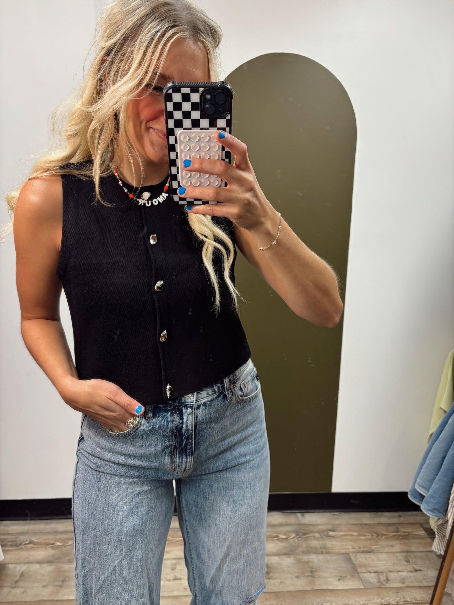 Talia Button Sweater Vest