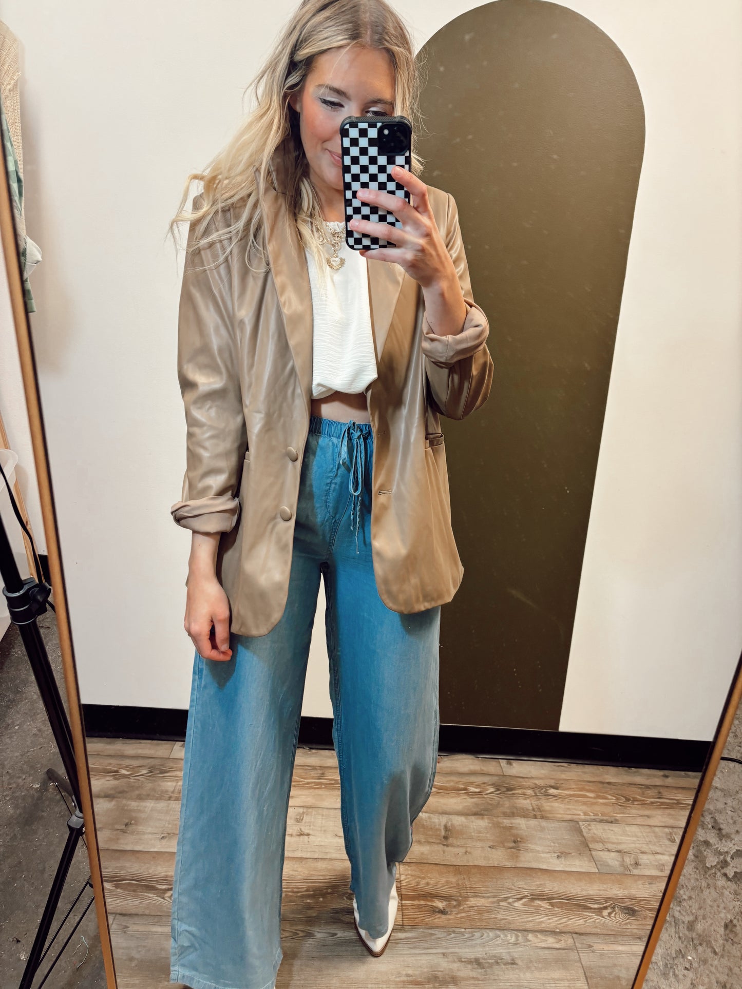 Direct Report Leather Blazer