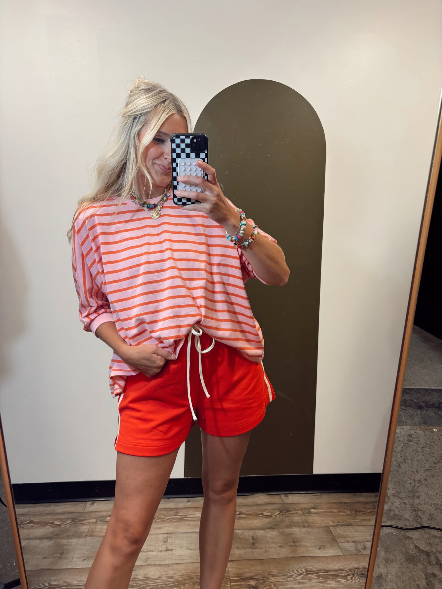 Coral Cutie Stripe Top
