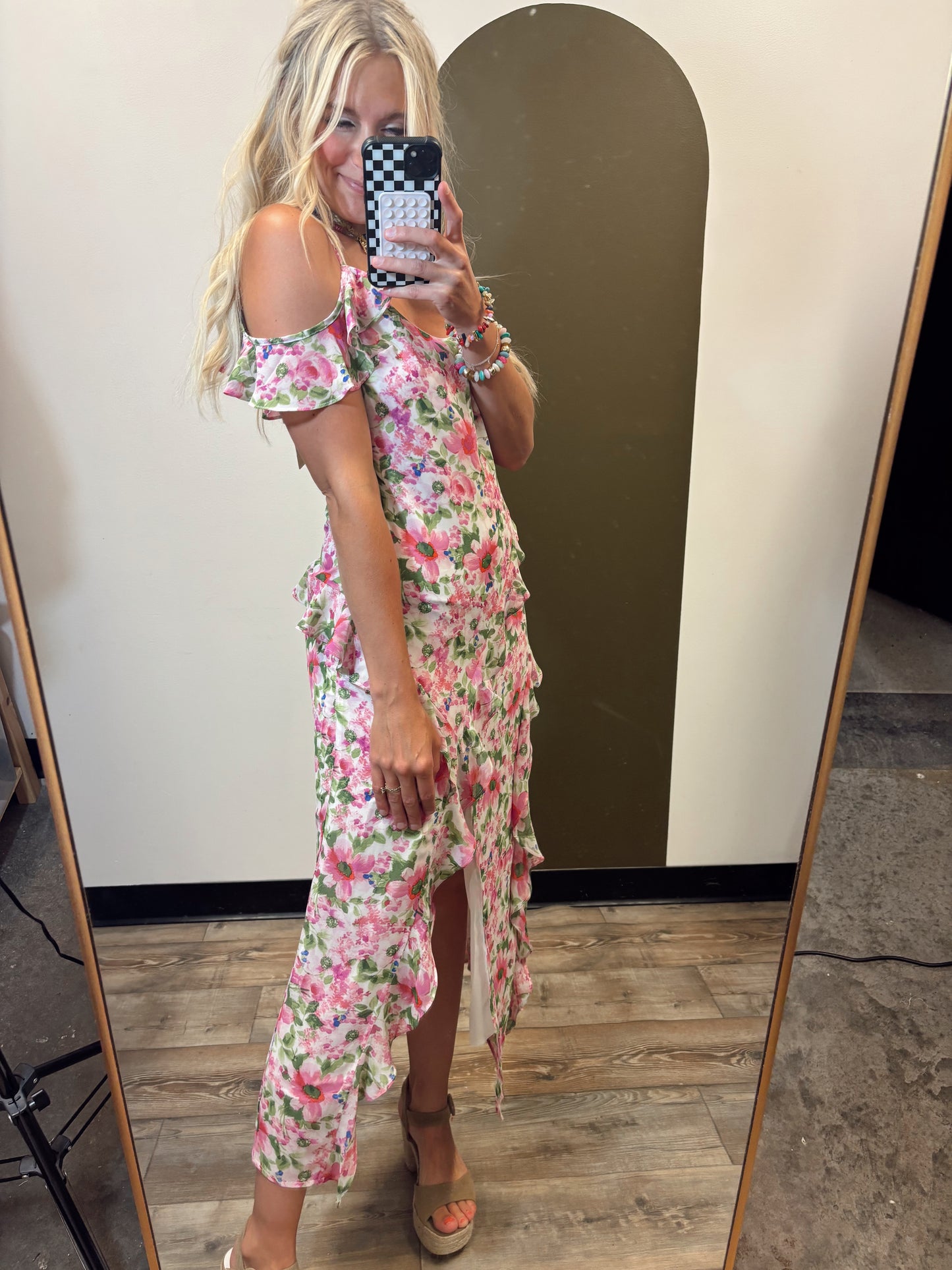 Carmine Floral Maxi Dress