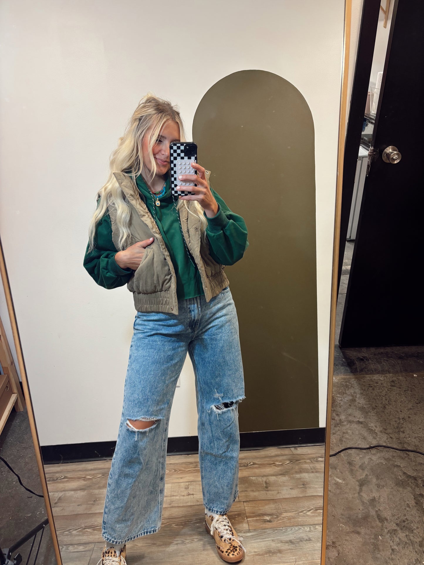 Collins Puff Vest (Olive)