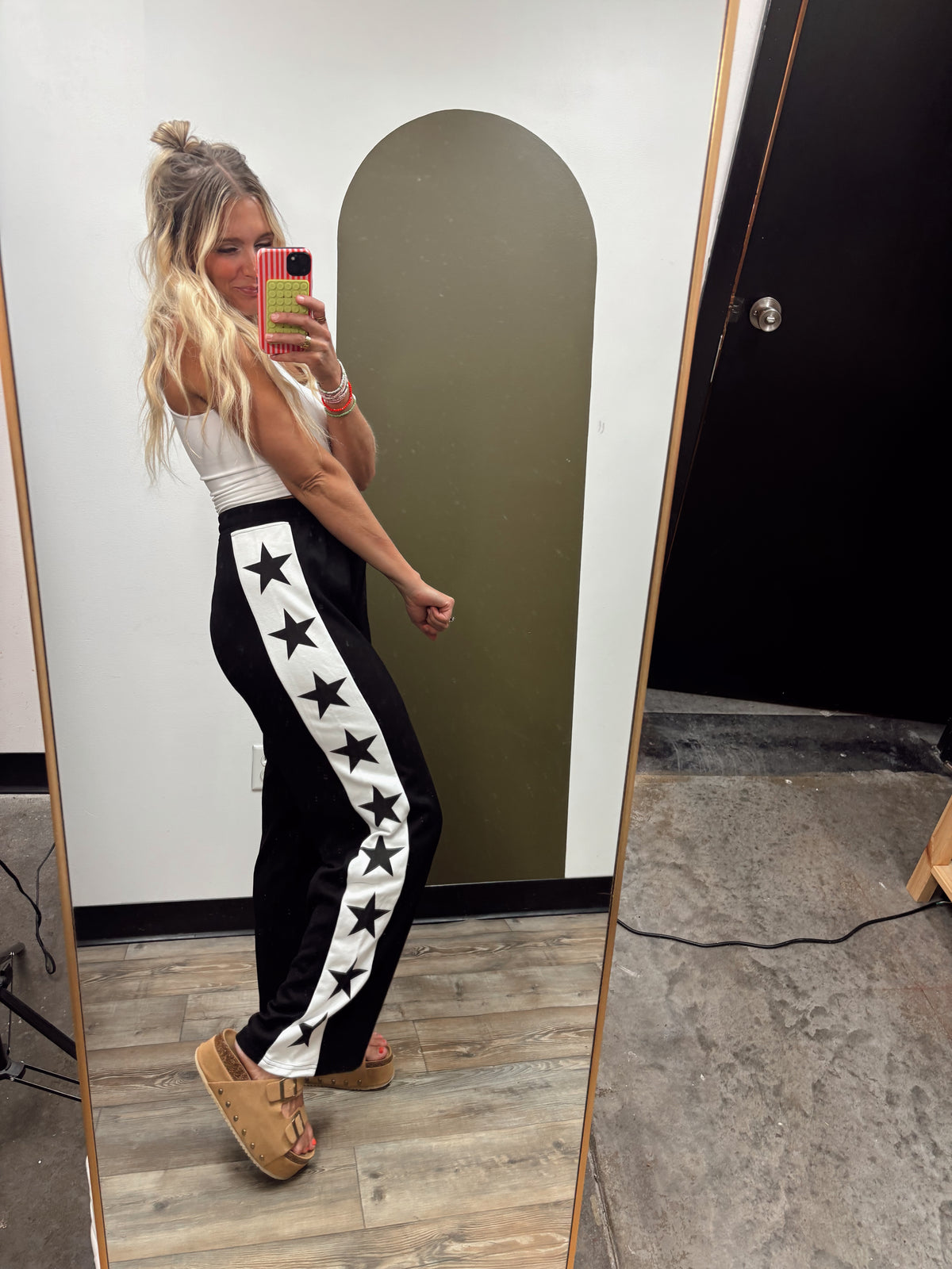 Star Striped Sweatpant (Black)