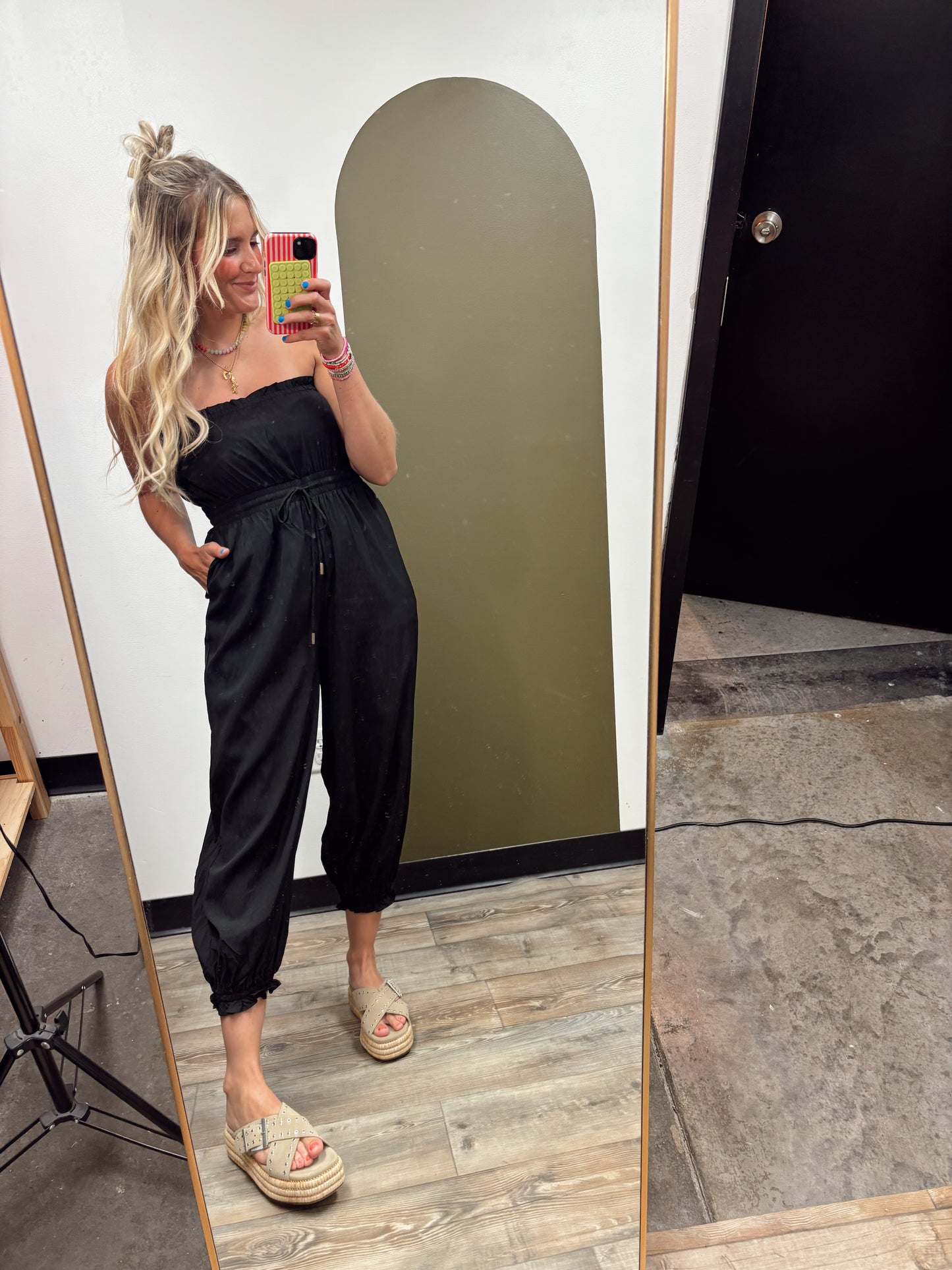 Capri Balloon Jumpsuit (Black)