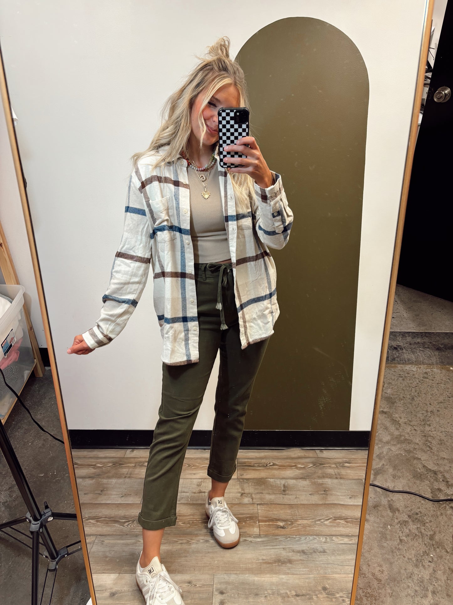 Drexel Plaid Top