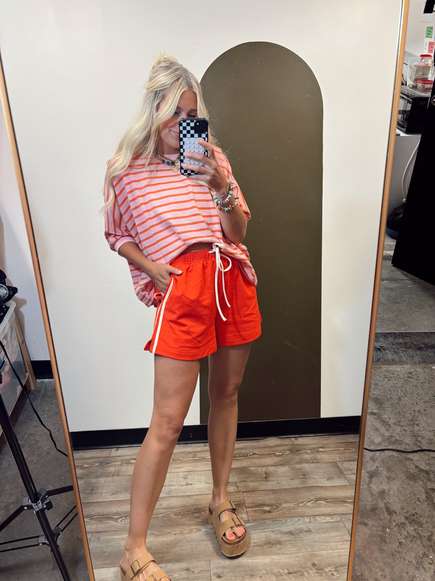 Coral Cutie Stripe Top