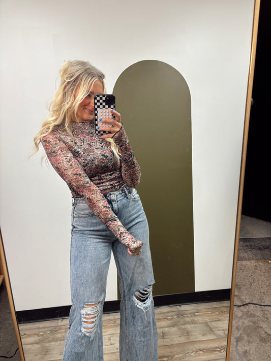 Presley Mesh Floral Top