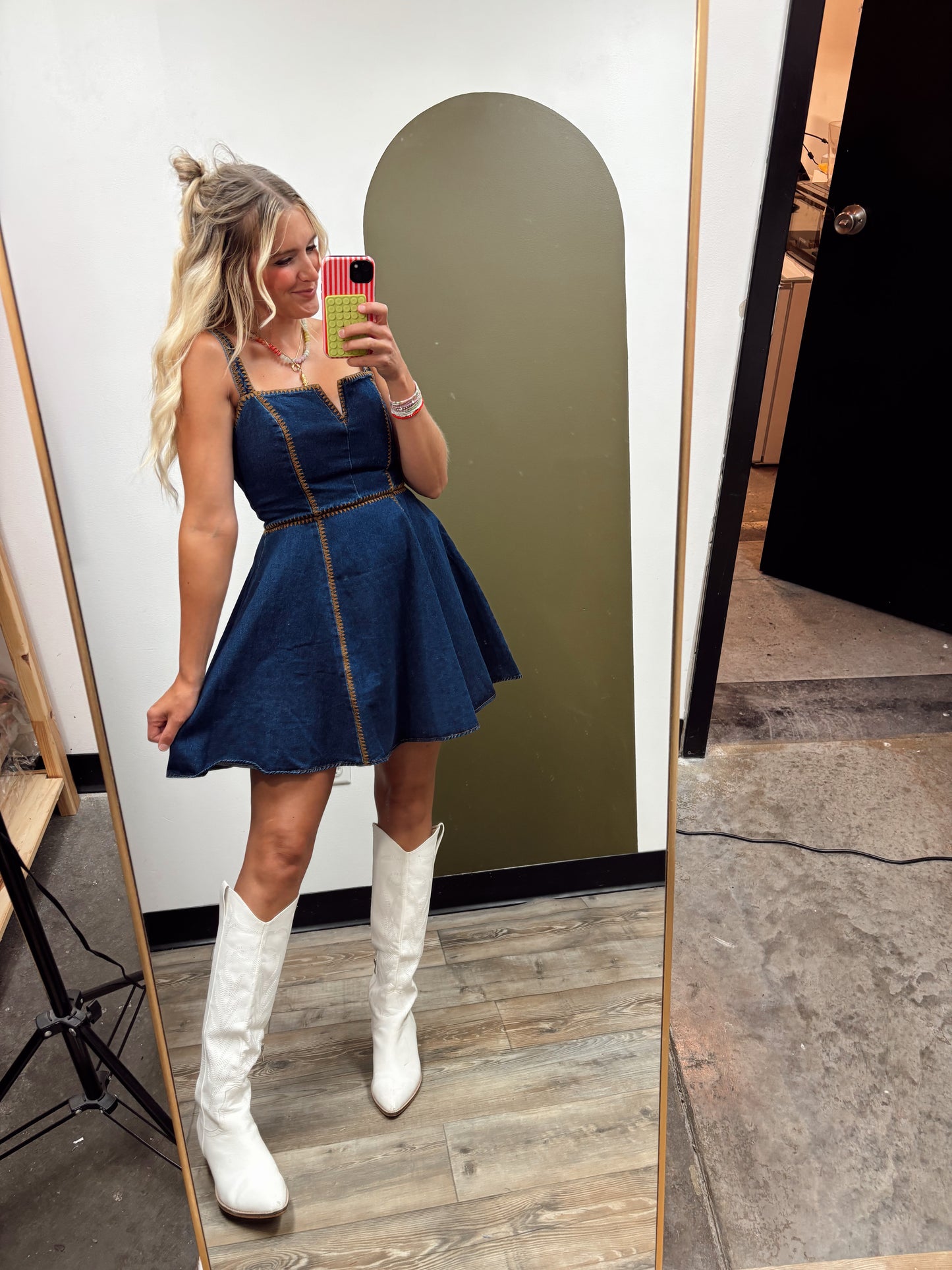Raquel Detail Denim Dress