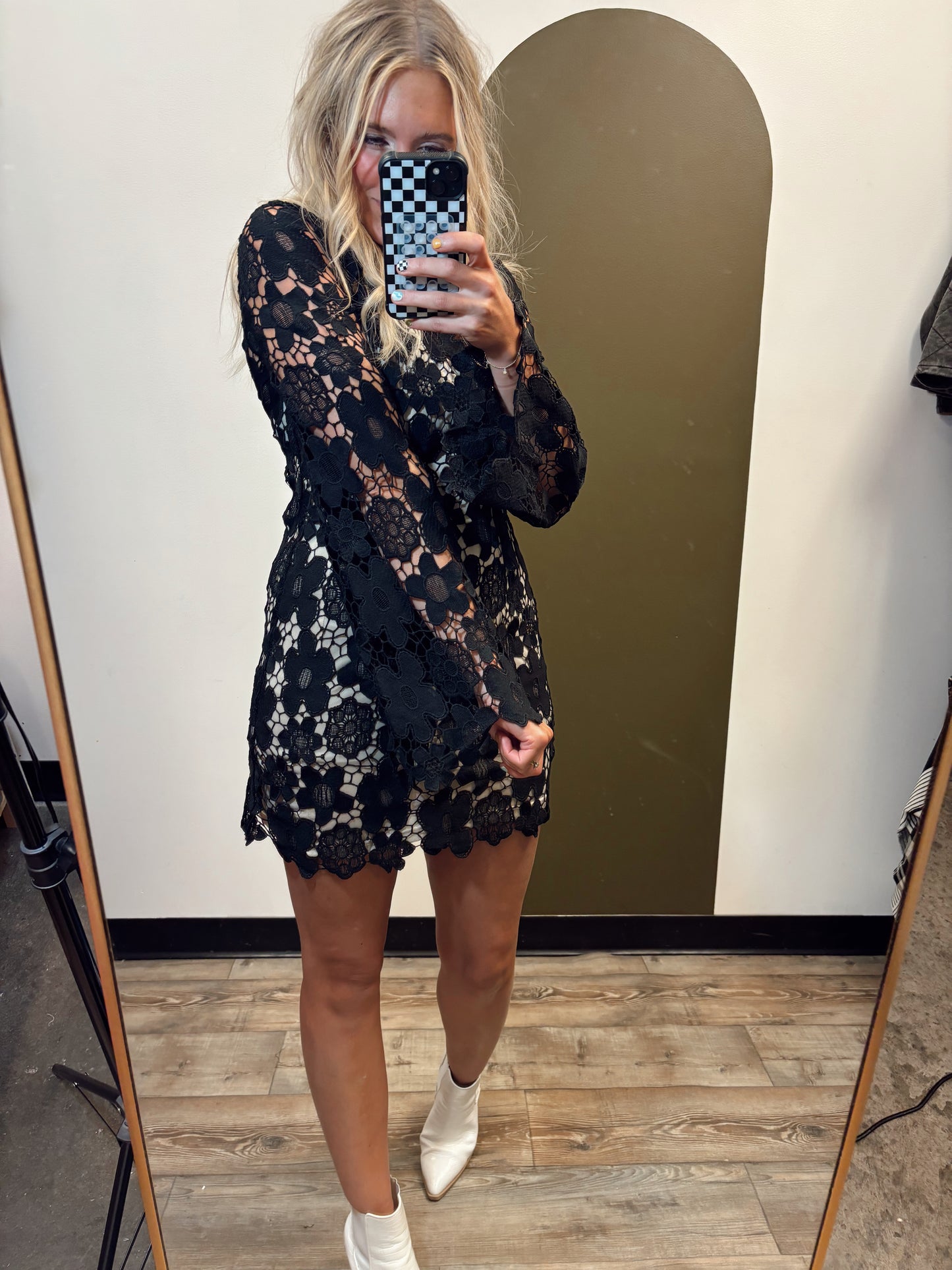Black Tie Affair Lace Dress