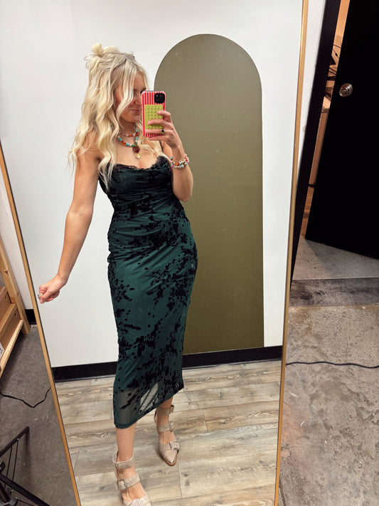 Our Story Midi Dress (Forest)