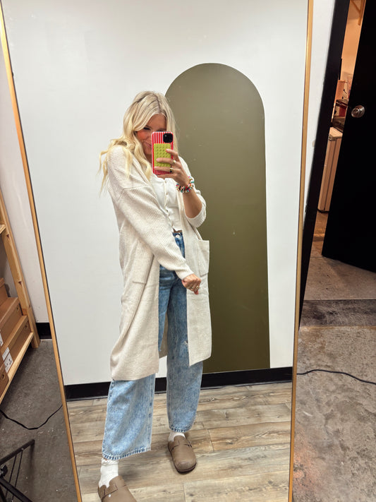Bianca Long Cardigan (Ivory)