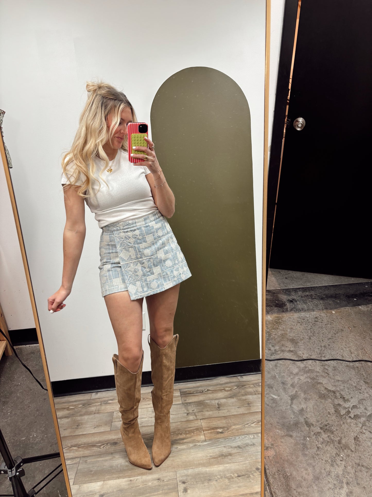 Anastasia Emb Skort (Blue)