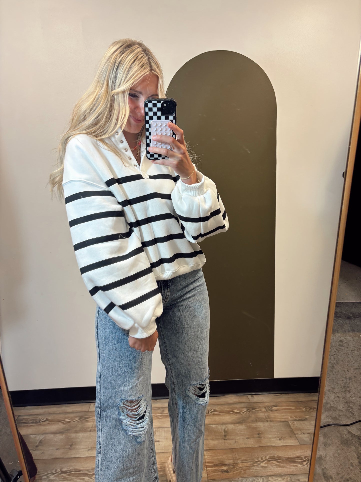 Addison Stripe Pullover