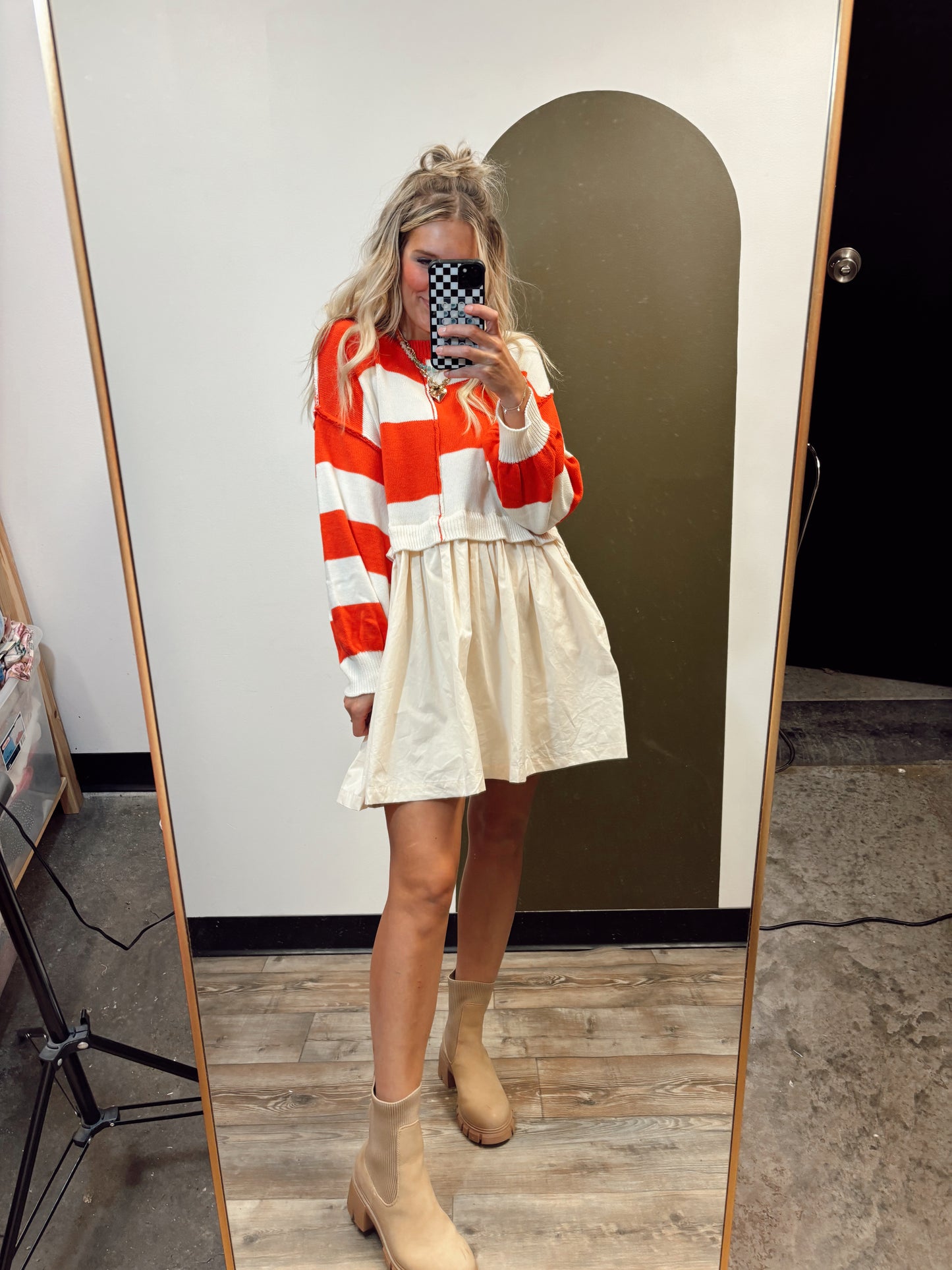 Rochelle 2fer Dress (Red)
