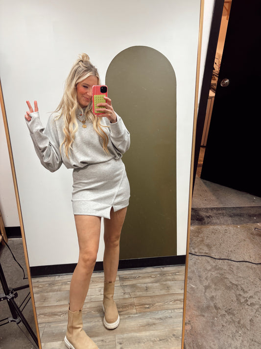 Dynamic Duo Sweat Dress (Grey)