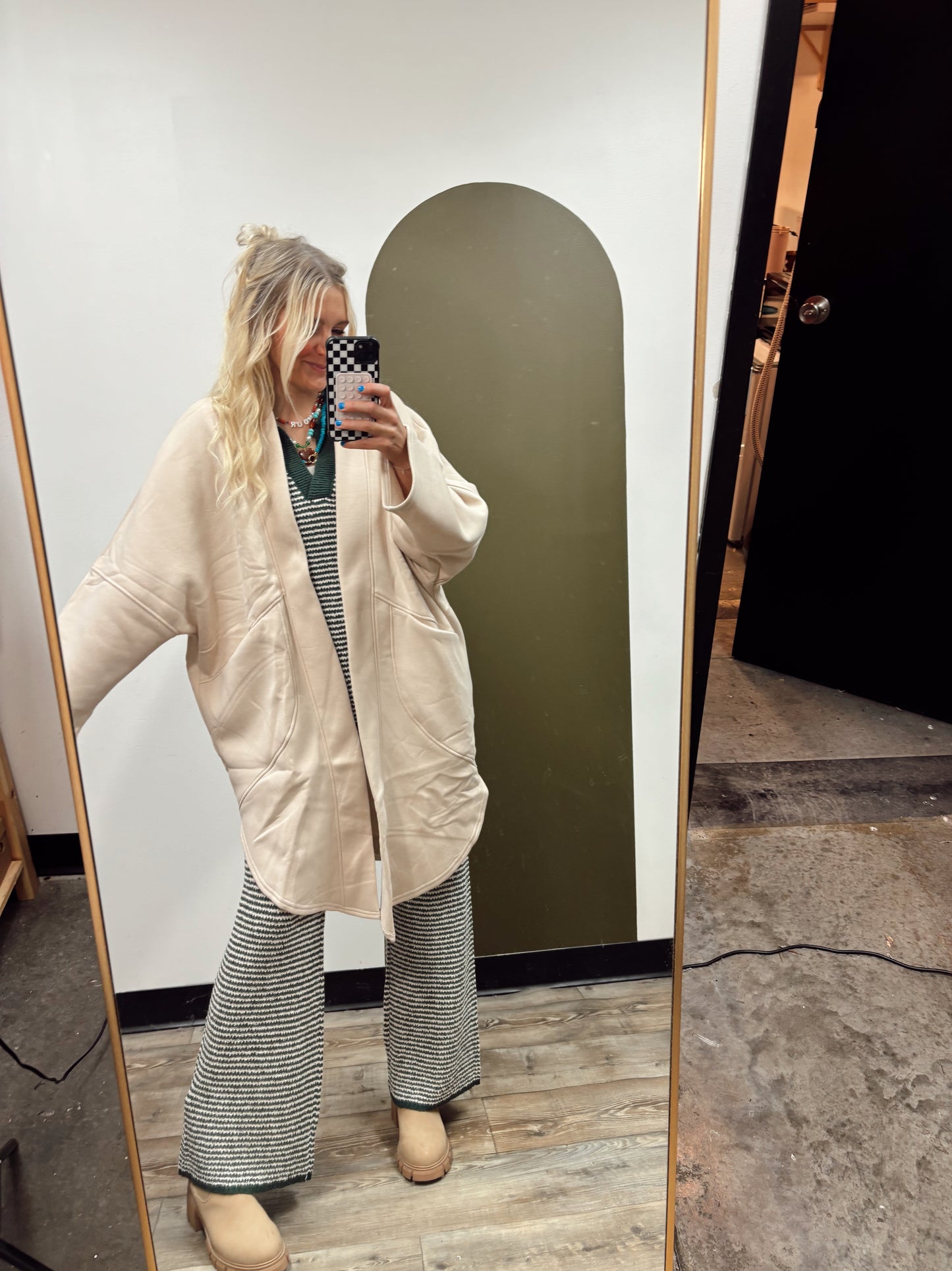 Aisha Long Cardigan (Cream)