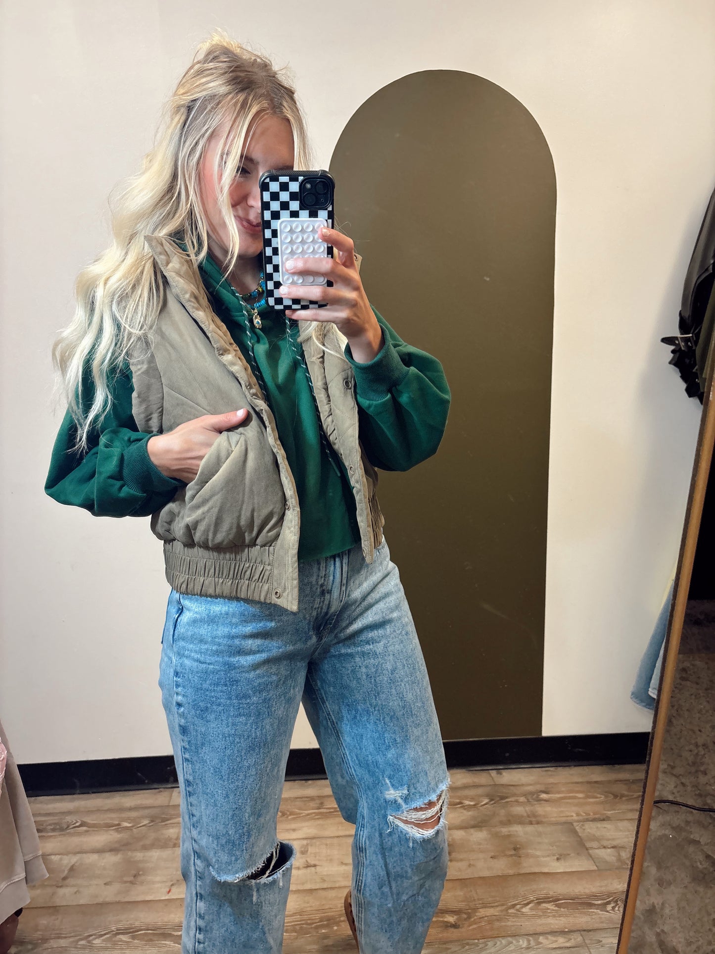 Collins Puff Vest (Olive)