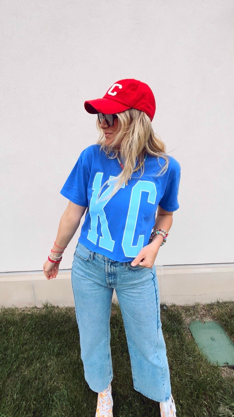 KC Stretch Crop Tee (Blue)