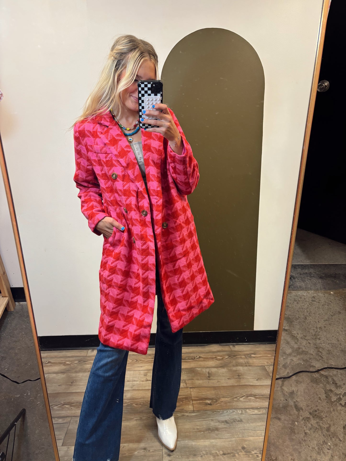Double Down Tweed Coat