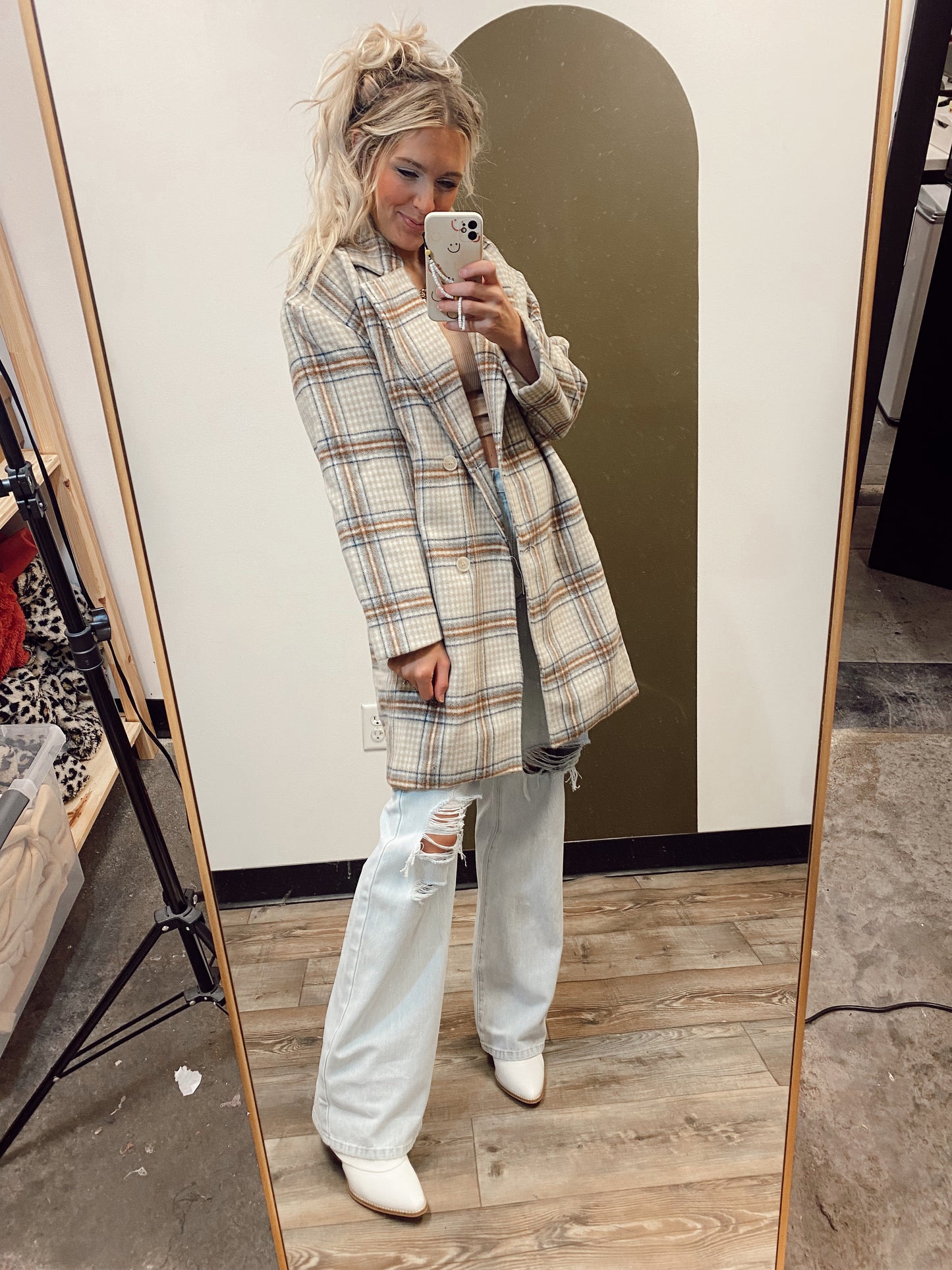 Penelope Plaid Coat