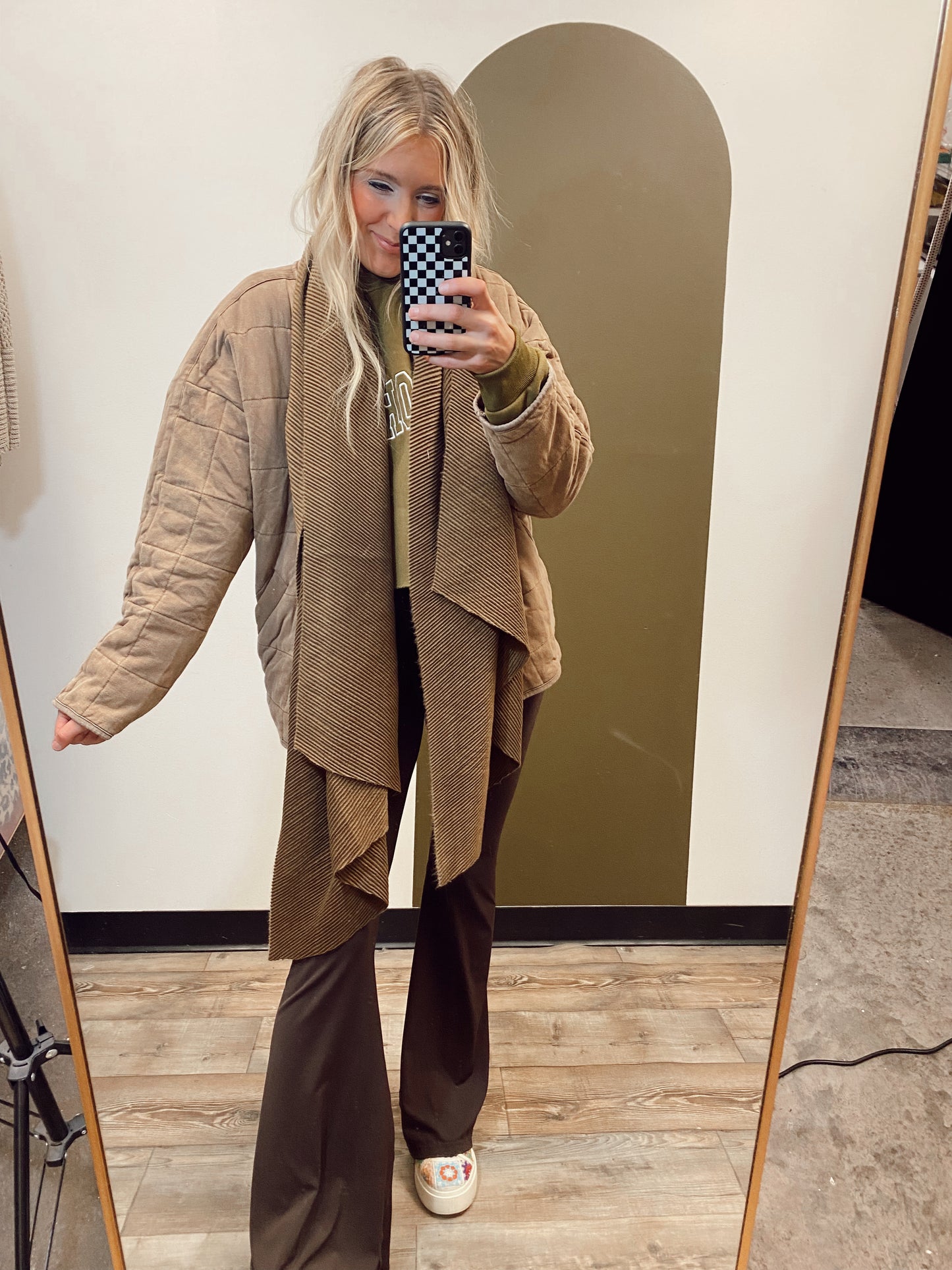Crinkle Soft Muffler Scarf (Coffee)