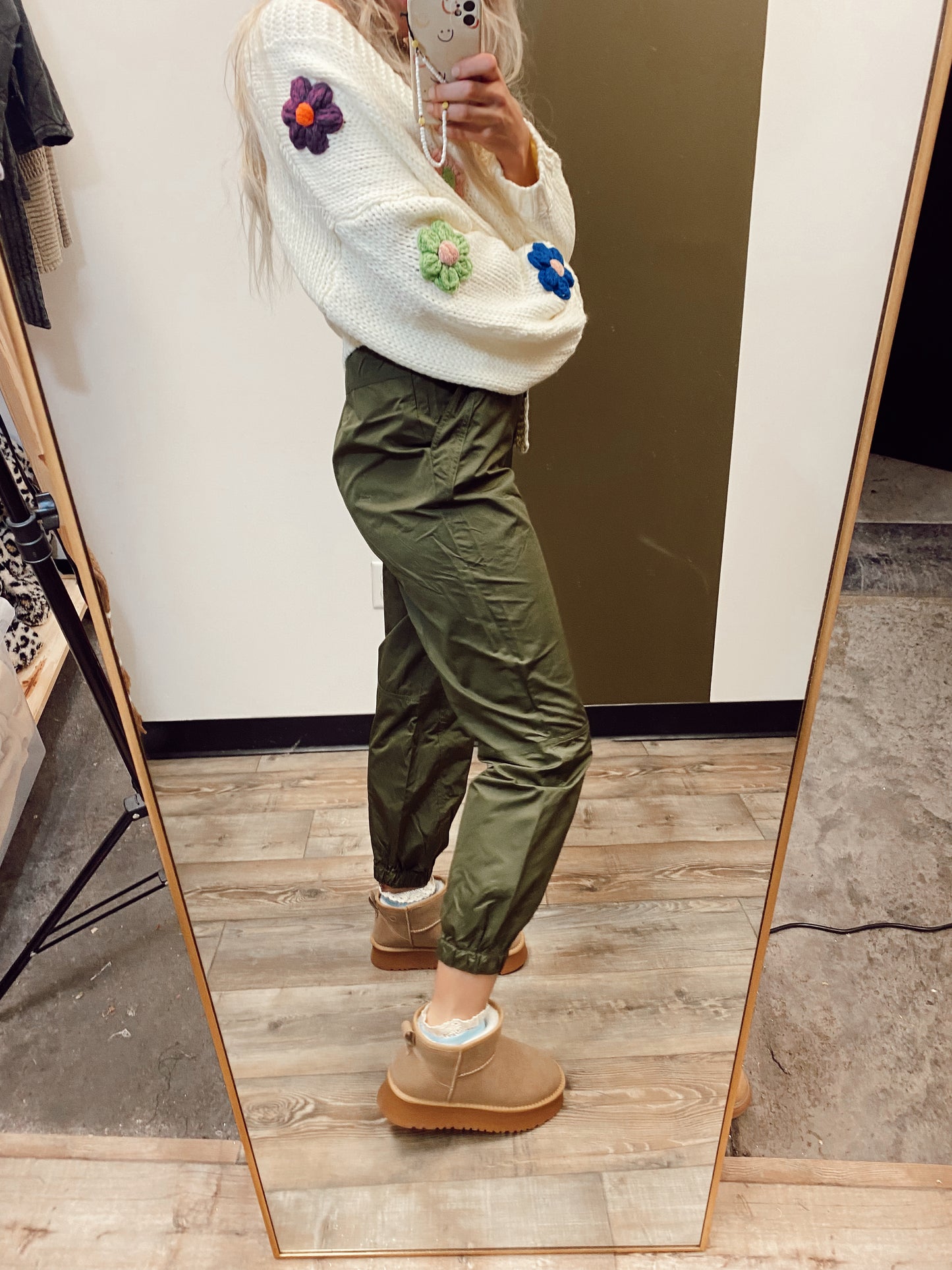 Fly Girl Cargo Jogger (Green)