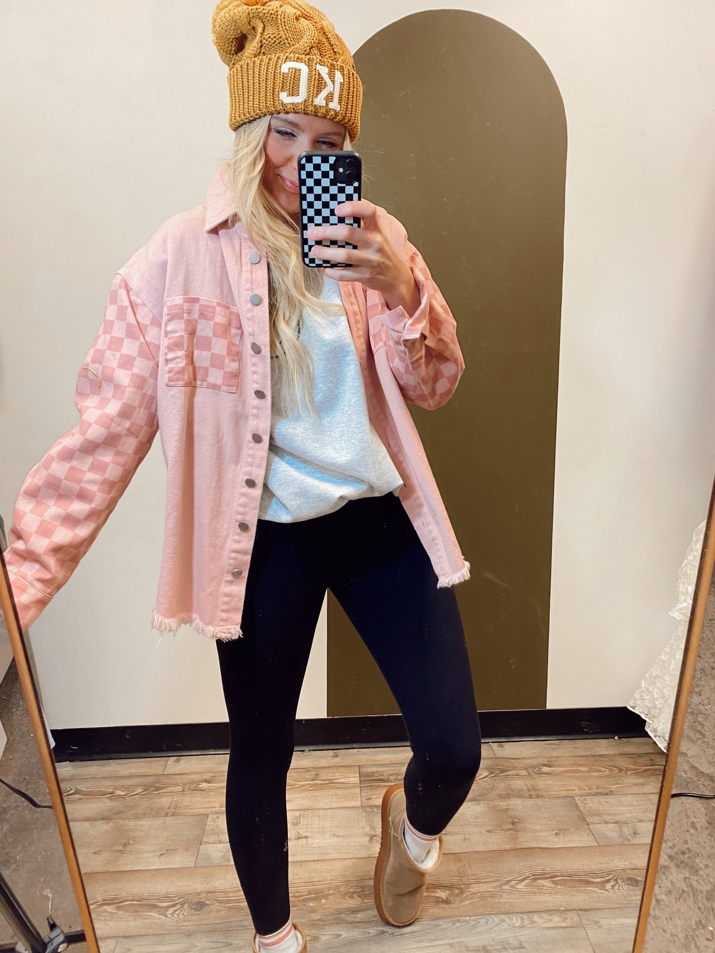 Ashley Checkered Jacket-S M L
