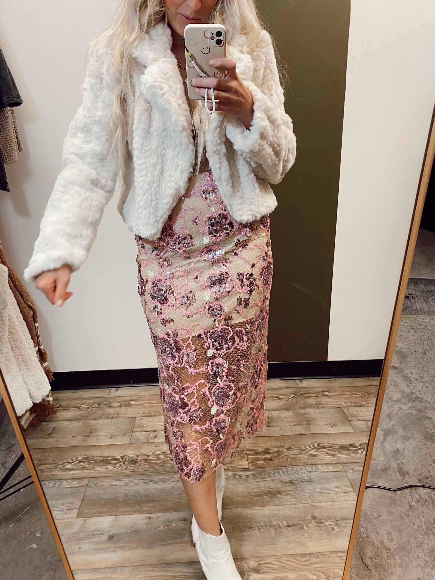 Selena Sequin Midi Skirt