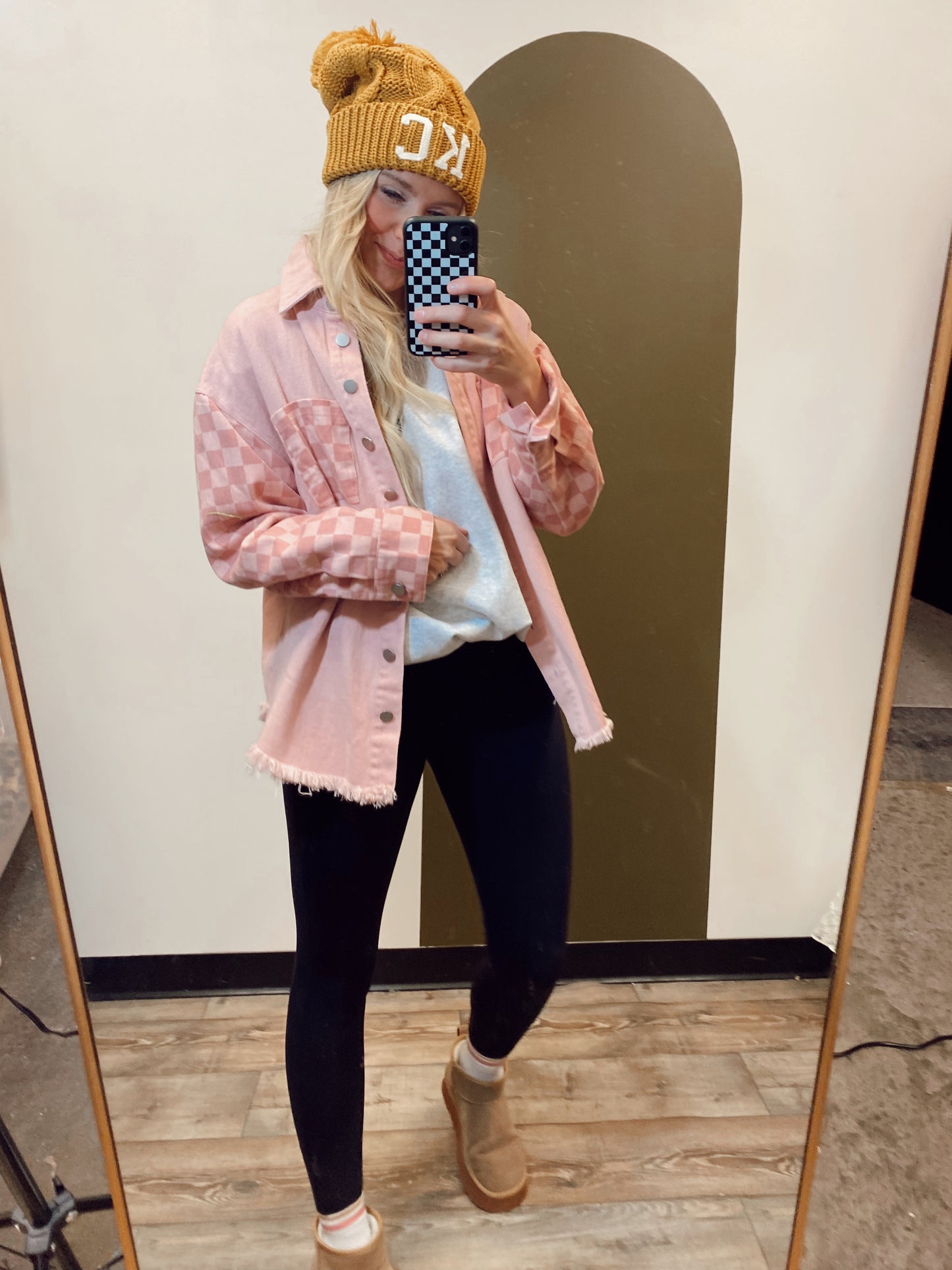 Ashley Checkered Jacket-S M L