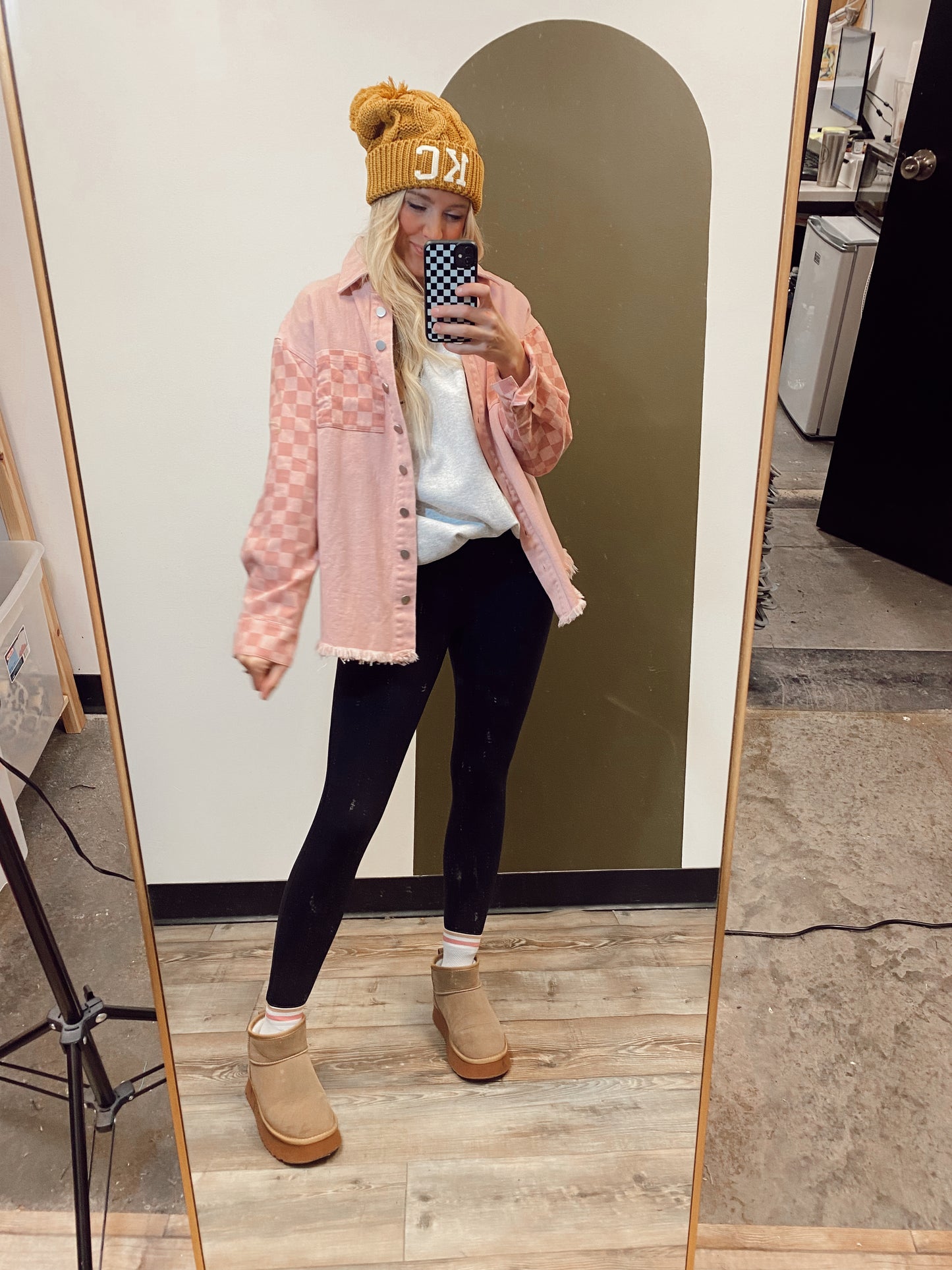 Ashley Checkered Jacket-S M L