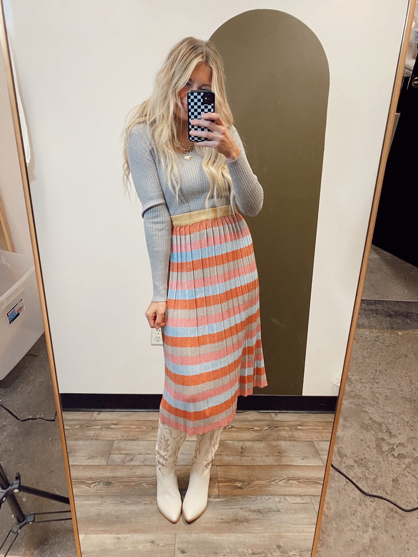Taryn Stripe Skirt