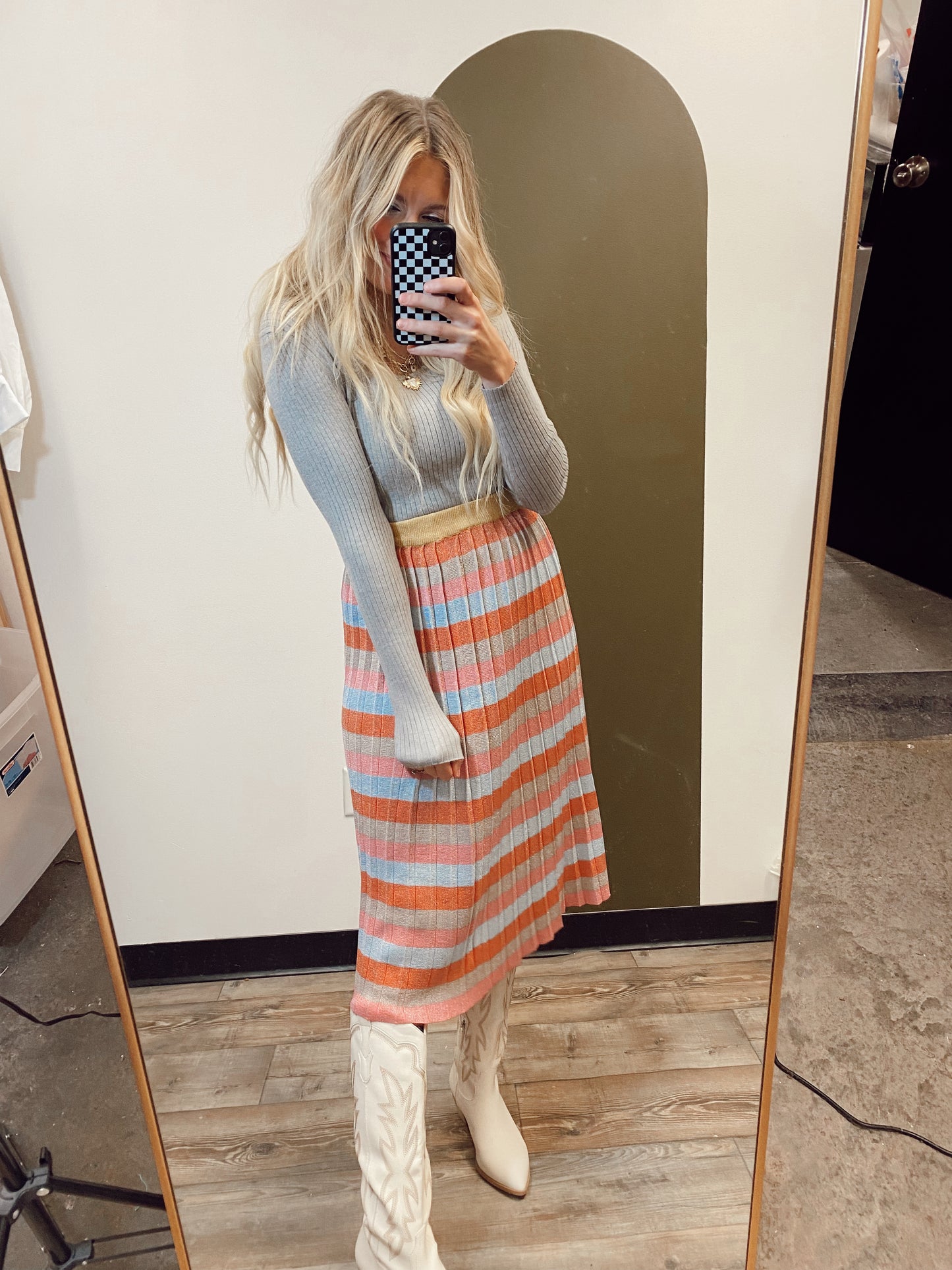 Taryn Stripe Skirt