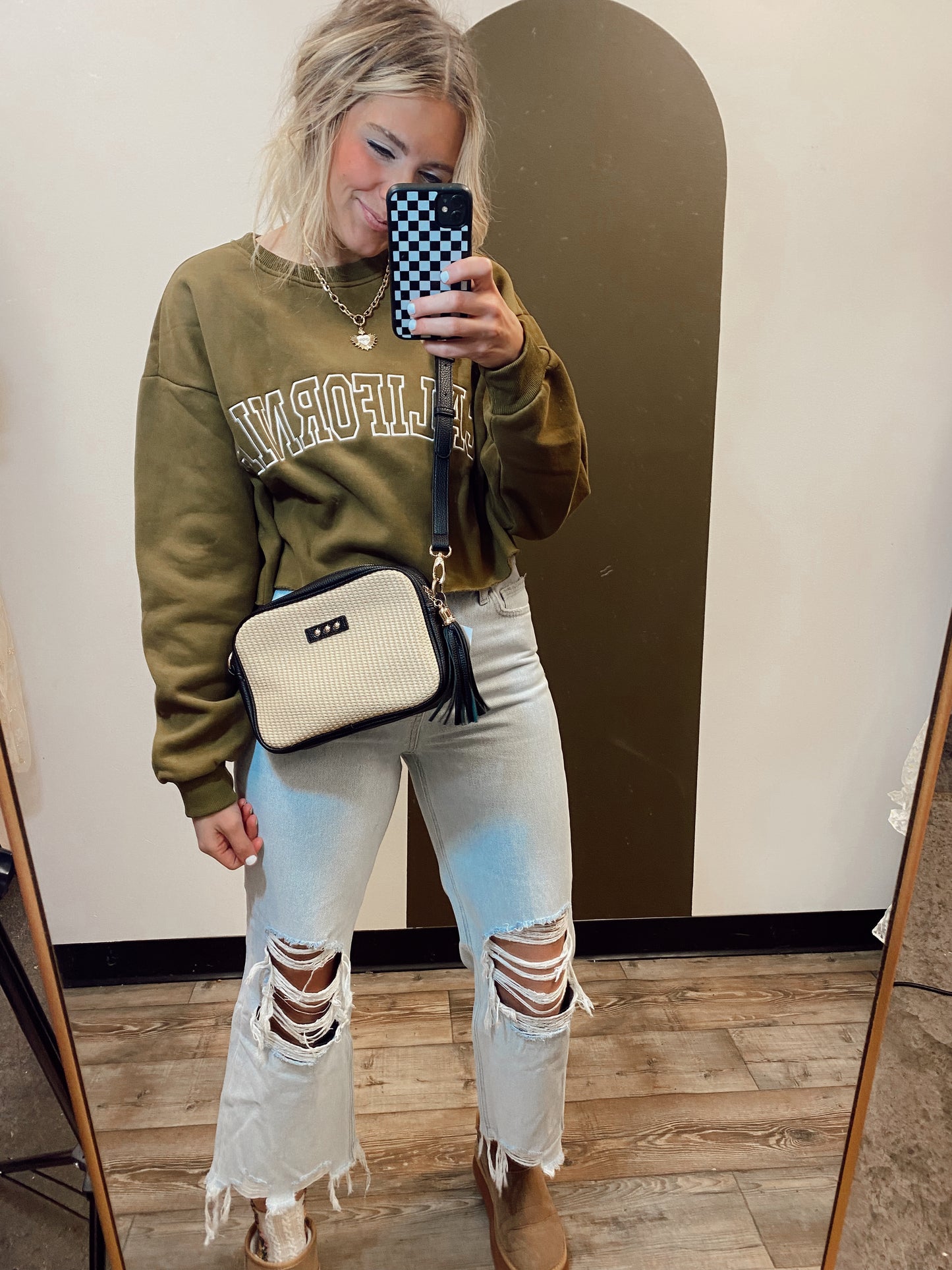 Silvia Straw Camera Bag