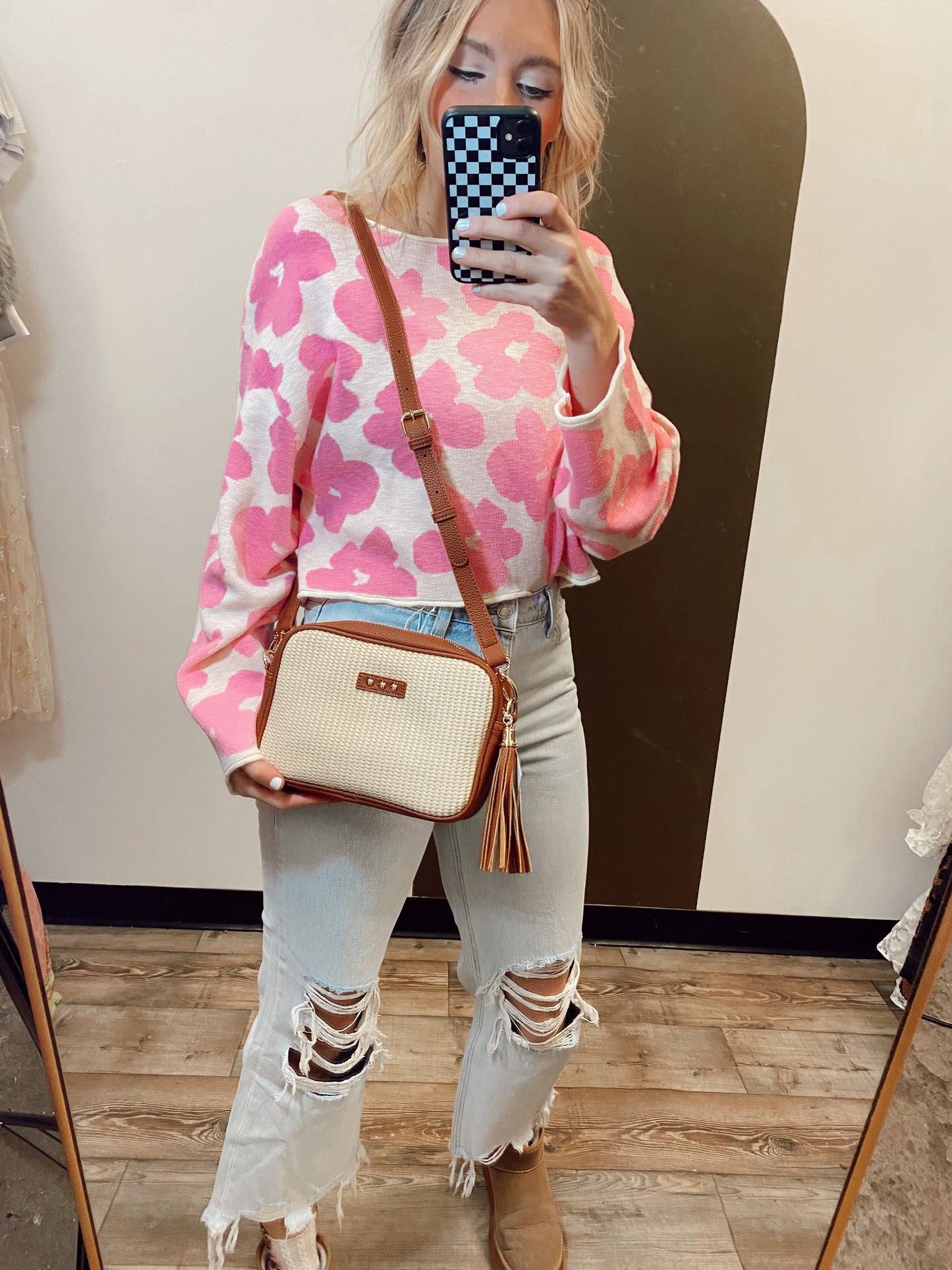 Silvia Straw Camera Bag