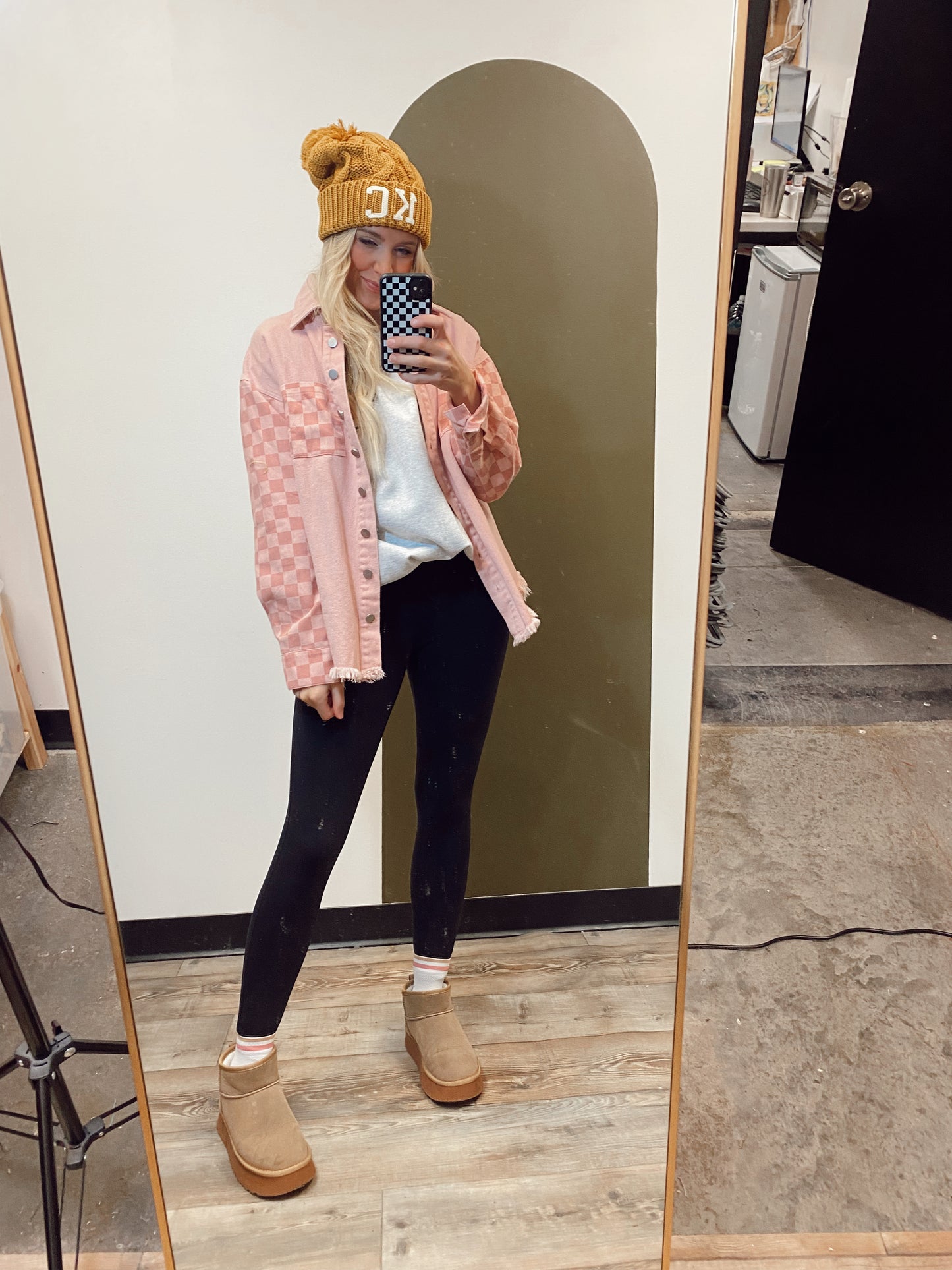 Ashley Checkered Jacket-S M L