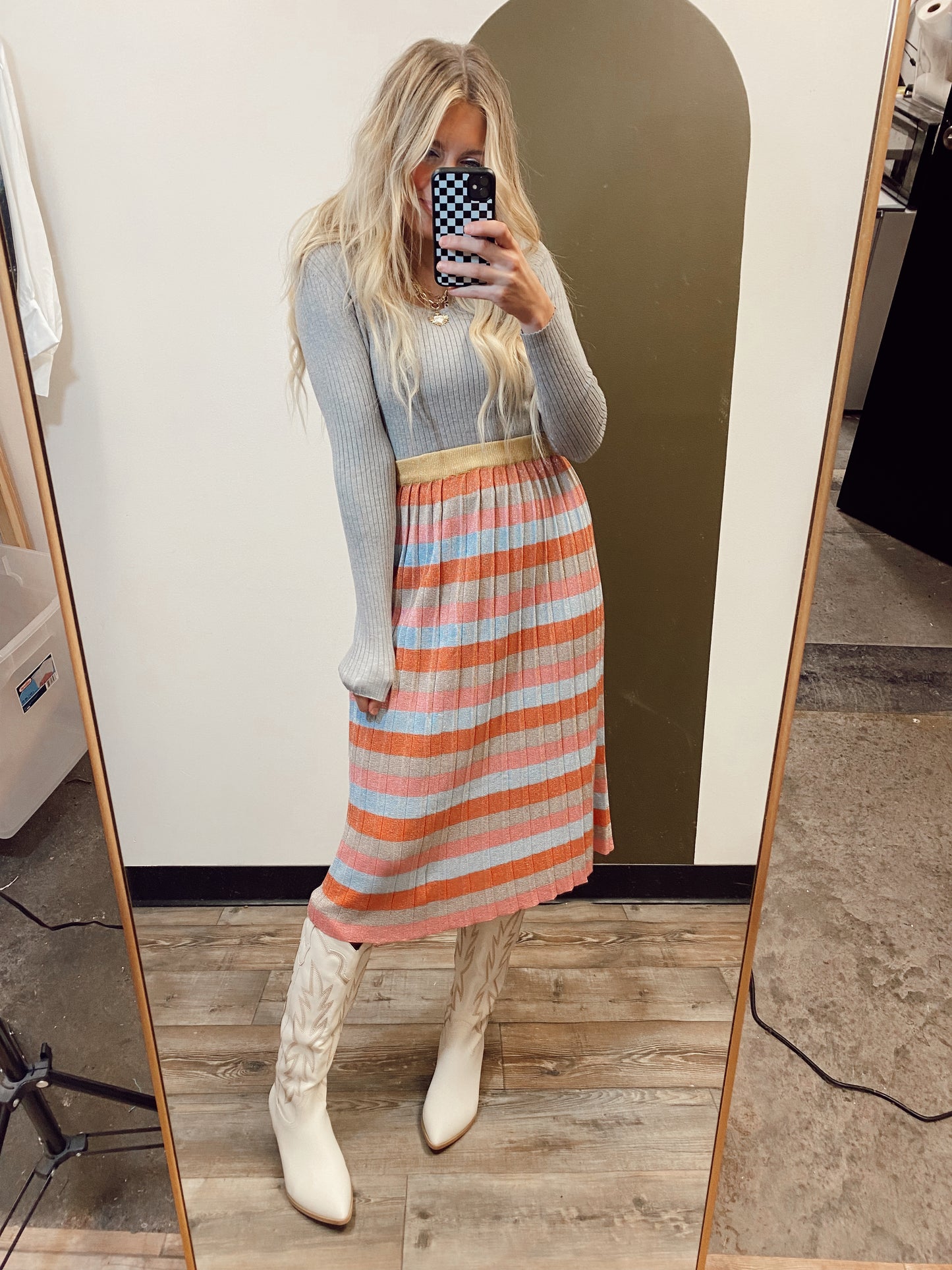 Taryn Stripe Skirt