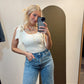 Bow Shoulder Tank (Ivory)