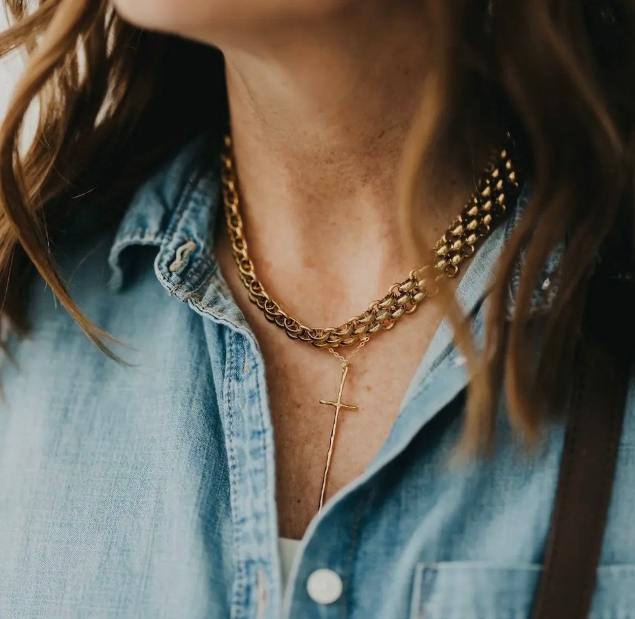 Modern Cross Necklace
