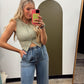 Kerri Knit Button Vest (Sage)