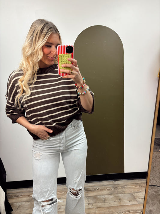 Sipping Seaside Sweater (Brown)