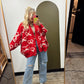 Bow Tied Sweater Cardigan (Red)