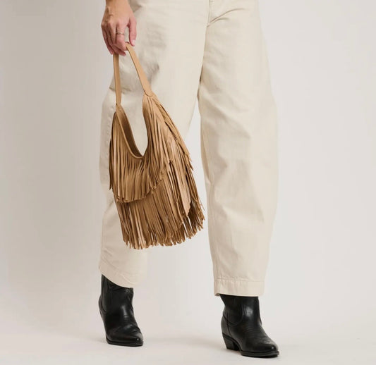 Stevie Fringe Boho Bag (Natural)