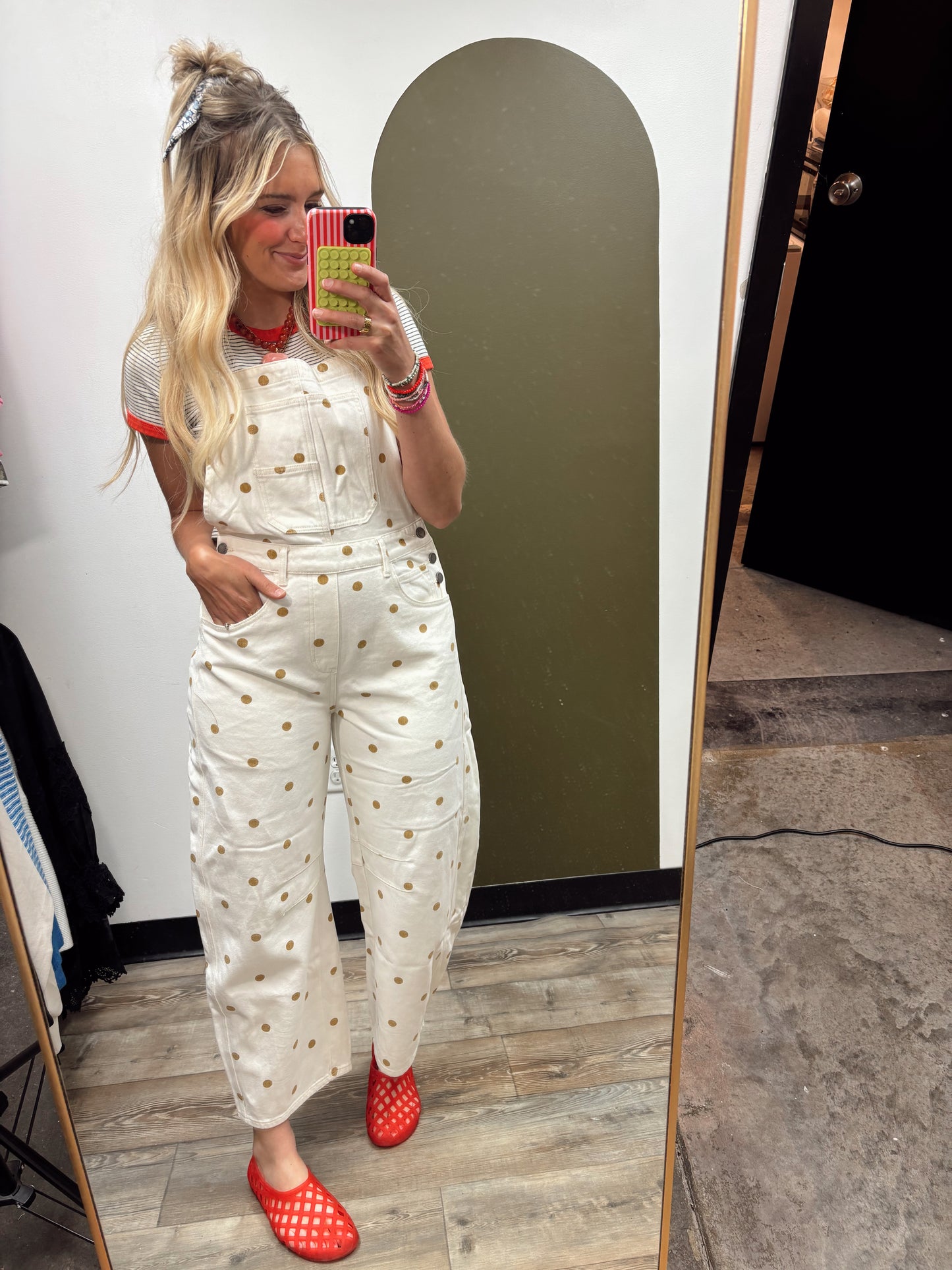Polka Dot Overall (Cream/Gold)