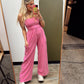 Free To Be Jumpsuit (Fuschia)