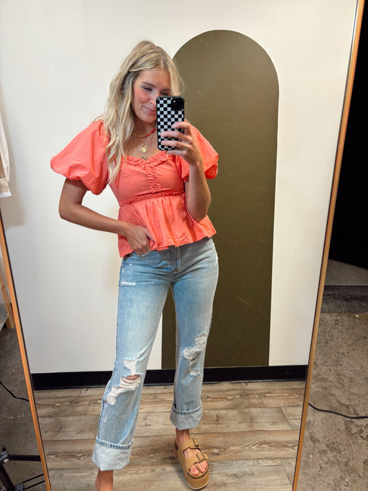 Sammi Sweetheart Top (Coral)