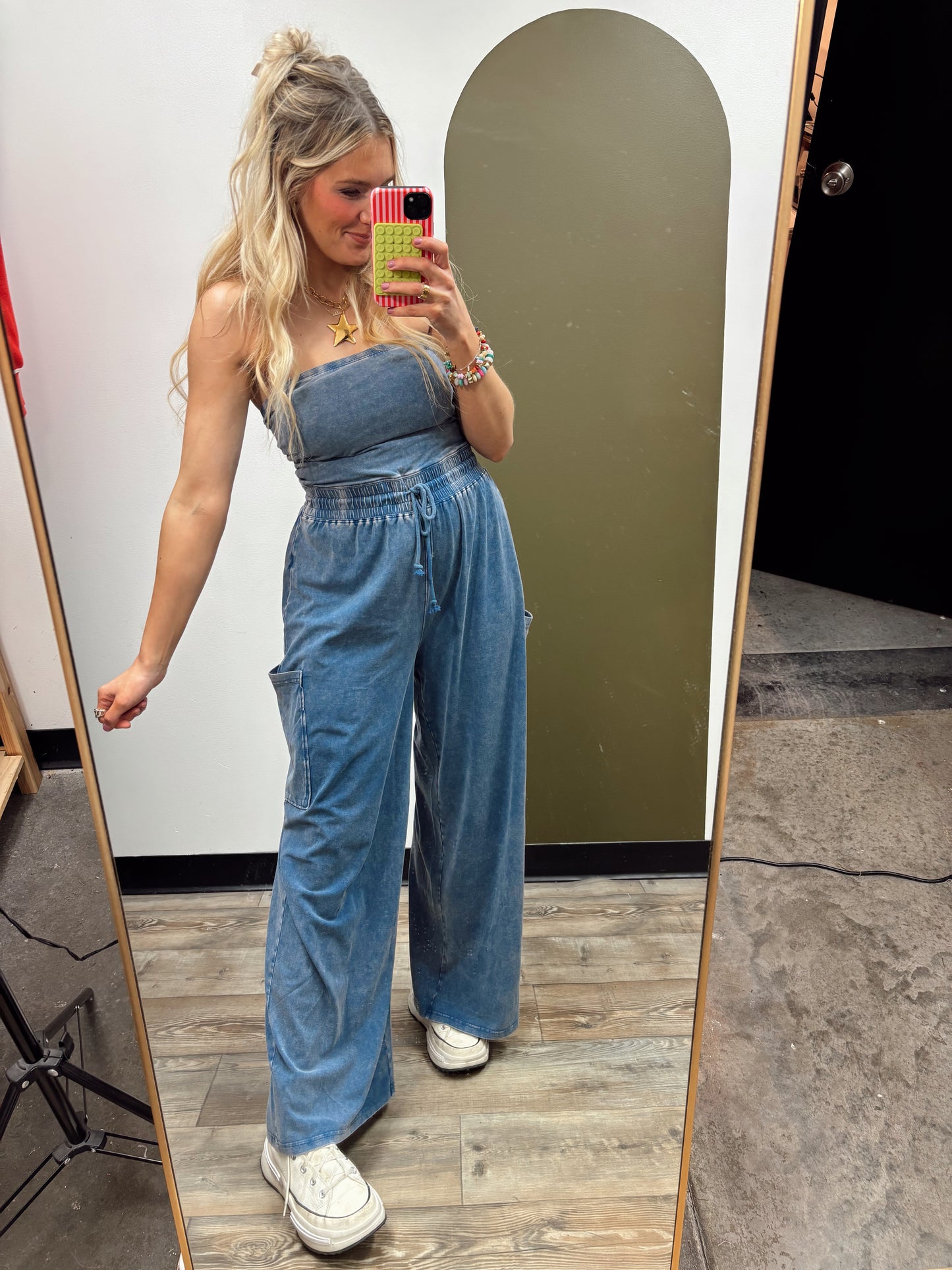 Free To Be Jumpsuit (Denim)