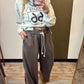 Callie Fold Over Lounge Pant (Brown)