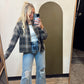 Box Car Plaid Top (Black)