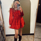 Mistletoe Velvet Dress (Red)