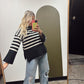 Willa Mock Neck Stripe Top